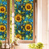 Sunflower Stained Glass Window Film, Non Adhesive Privacy Film for Bathroom Shower Door, Heat Anti UV, 17.7"x39.5"