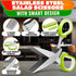 5 5x Herb Scissors with Blades and Cover Stainless Steel Herb Cutter with Ergonomic Handle and Cleaning Brush