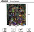 72Wx84H 12 Pack Extra Long Gothic Skull Shower Curtain Black Spooky Witchy Bookshelf Wizard Vintage Succulent Unique