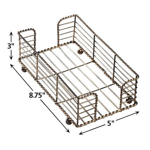 Hoffmaster BSK2112 Wire Guest Towel Basket, Bronze, 8.75" x 5" x 3"