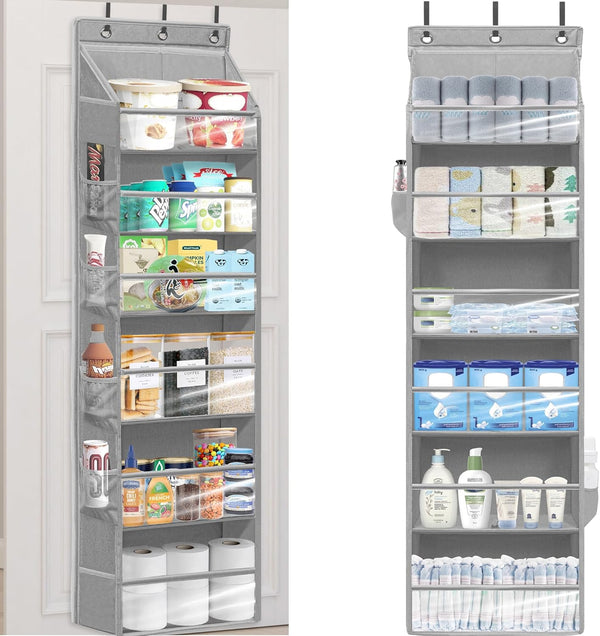 STORAGEIDEAS Over Door Organizer with 6 Extra Large Pockets 12 Side Pockets, 2-Pack