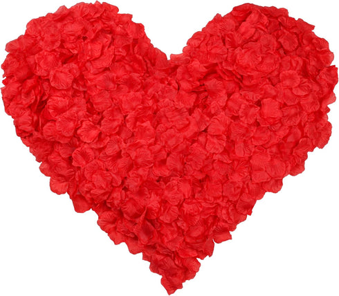 3000 Pcs Silk Rose Petals, Red Rose Flower Petals for Wedding, Valentines, Romantic Night, Birthday Decor