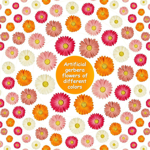 WILLBOND 18 Pieces Artificial Gerbera Daisies Flowers Bouquet, Faux Boho Daisy Flowers for Wedding Home Decor (White,