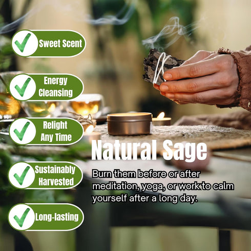SOUL STICKS Smudge Stick Variety Gift Set - Bulk Sage Bundles for Space Cleansing, Smudging Wand Gift Set (Essential