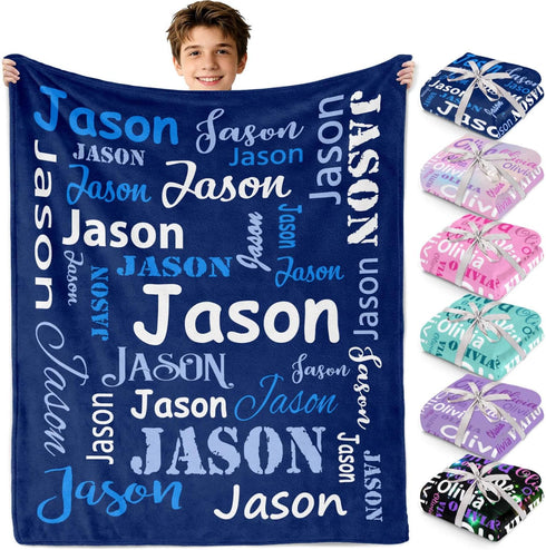 Gudina Personalized Baby Blankets and Throws, Custom Blanket with Name, Personalized Valentines Blanket