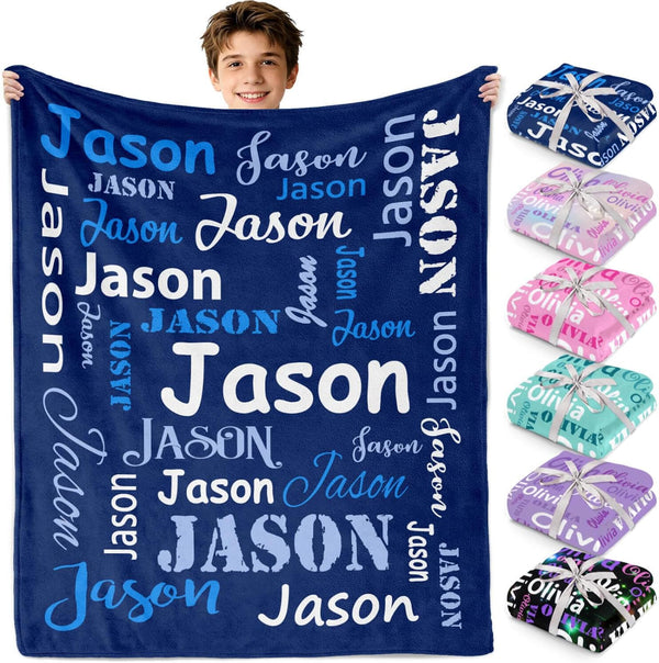 Gudina Personalized Baby Blankets and Throws, Custom Blanket with Name, Personalized Valentines Blanket
