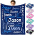 Gudina Personalized Baby Blankets and Throws, Custom Blanket with Name, Personalized Valentines Blanket