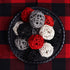 STMK 24 Pcs 2 Inch Rattan Balls Decorations - Wicker Balls for Home Decor DIY Vase Bowl Filler (Black, Grey, Red, White)