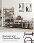 4 16 Closet SONGMICS Stackable Shoe Rack, Tier Metal Shoes Rack Storage Shelf, Holds up to Pairs Shoes, Adjustable