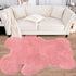 4.6x6 ft Pink Bear Soft Fluffy Large Rug, Shaggy Faux Sheepskin Fur Rug Fuzzy Shag Area Rug Cute Plush Carpet