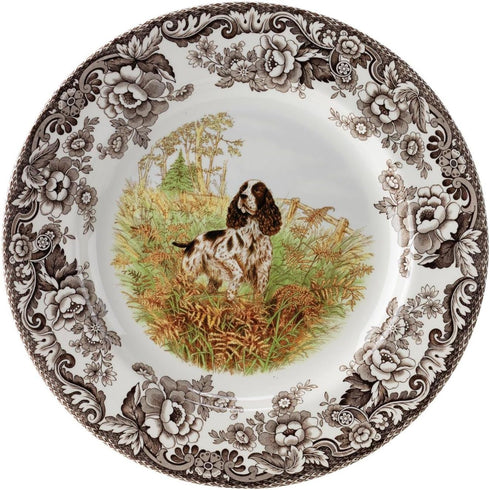 Spode Woodland Salad Plate, English Springer Spaniel, 8” | Hunting Dogs Collection, Made in England