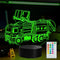 Garbage Truck Night Light, Garbage Truck Gifts, 3D Illusion Lamp with Remote