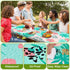 HobbLab Rv,72in,Teal Picnic Table Cover with Bench Covers Portable Table Cloth Built-in Storage Pocket Fitted