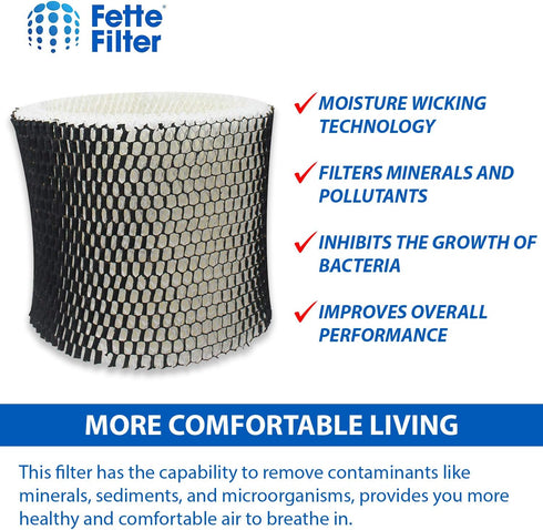 Fette Filter HWF-64 Wick Replacement Compatible with Holmes HWF64 for Models HM-1645, HM-1730, HM-1745, HM-1750,