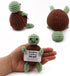 caiyjhao Crochet Interesting Mini Turtle, Inspirational Crochet Turtle, with Emotional Support Card, Lovely Wool