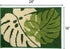 Hi Space Bathroom Rugs 24x16IN, Blue Leaves Bath Mat, Non Slip Microfiber Soft Plush for Bathroom Decor