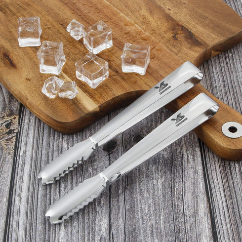 MSY BIGSUNNY Durable Stainless Steel Ice Tongs - 7 inch Sugar Cube Serving Tongs, Set of 2