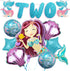 KatchOn Mermaid 2nd Birthday Decorations, Pack of 8
