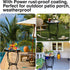 Weogot 14" Outdoor Metal Side Tables, Round Patio Side Table, Weather Resistant Metal End Table Side Table for Patio