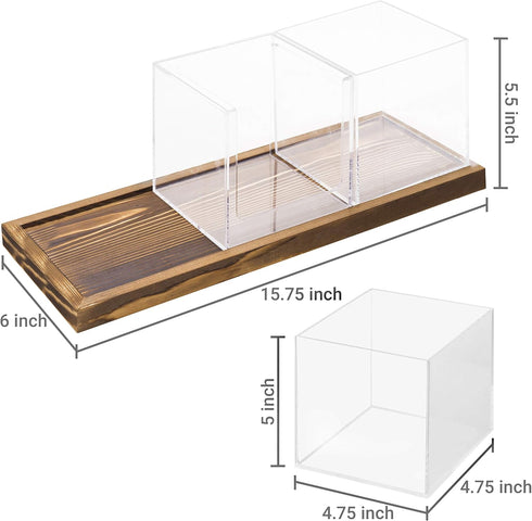 3 4 Set MyGift Modern Modular Coffee and Tea Station Organizer with Removable Premium Clear Acrylic Compartments