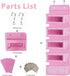 VERONLY Over The Door Hanging Organizer, 5 Large Pockets, Wall Mount Pantry Storage, Pink