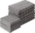 Set of 12 Microfiber Kitchen Towels and Dishcloths, 26 x 18 Inch and 12 x 12 Inch, Lint Free Grey Dish Towels