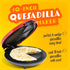 Taco Tuesday Deluxe Electric Quesadilla Maker, 10-inch 6-Wedge with Extra Stuffing Latch, Red