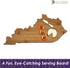 Totally Bamboo Kentucky State Shaped Cutting Board, Natural Bamboo