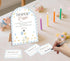 GEQWH 51 6x8 Inch 50 JY10 Pcs Goose Diaper Raffle Game, Blue Little Goose Baby Shower Game, Arch Wooden Sign with Stand