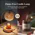 Yeuslor Gold Candle Warmer Lamp for Jar Candles with Adjustable BrightnessTimerHandcrafted CrystalWooden Base