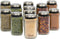 Adjustable Glass Spice Jars (Set of 12) with 6 Pouring Sizes, Stainless Steel Lid for Kitchen Storage
