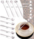 9 Pcs Flower Spoon Coffee Teaspoon Set, ESRISE Stainless Steel Tea Spoon for Tea Party Decorations