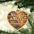 Talataca Bookshelf Heart Shape Book Lovers Nerd Bookworm Reader Gift 2D Flat