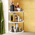 Alytree 3 Counter Counter Countertop Tier Bathroom Organizer, Bathroom Tray and Vanity Organizer, Wood Corner