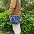FlowFly Insulated Reusable Lunch Bag, Large Lunch Box for Women and Men, Daisy with Adjustable Shoulder Strap