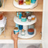 YouCopia Crazy Susan Two-Tier Turntable, Height-Adjustable Lazy Susan Organizer for Kitchen Cabinet & Pantry