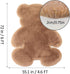 4.6x6 ft Bear Soft Fluffy Large Rug, Shaggy Faux Sheepskin Fur Rug Fuzzy Shag Area Rug Cute Plush Carpet for Nursery