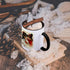 3dRose "Halloween Greetings" Two Tone Black Mug, 11 oz, Multicolor, Cat, Girl, Costume, Trick or Treat, Witch