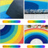 Rainbow Welcome Mat Half Circle Doormat for Front Door,15.7"x31.5" Non Slip Absorbent Door Mat for Home Entrance Christmas Decorative Carpet Soft Area Rug Semi Circle Bath mat by Buumin