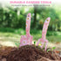 WORKPRO Aluminum Garden Tool Set, 4PCS Heavy Duty Hand Tools with Box, Trowel, Rake, Pruner, Gloves, Pink