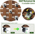 2pack 12Wood 2 360 Yangbaga Plant Caddy Duty Rolling Plant Stand with Lockable Caster Wheels,Indoor Outdoor on Roller