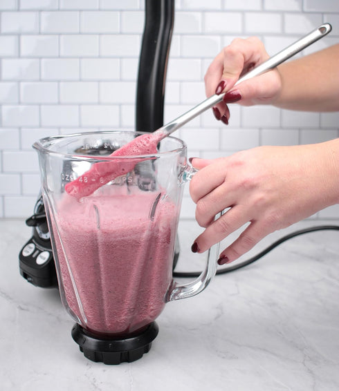 RSVP International Endurance Smoothie Spatula, 13.75x1", Pink