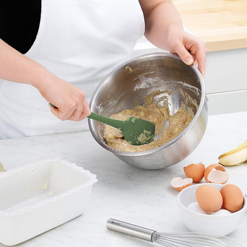 Tovolo Flex-Core All Silicone Spatula, Ergonomic Handle, BPA-Free & Dishwasher Safe Baking Tool, Heat-Resistant Rubber,