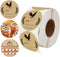 500pcs Farm Chicken Egg Labels, 2 inch Round Natural Brown Kraft Washed Egg Carton Labels for Kitchen, Crafts,