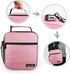 Hap Tim Pink Insulated Lunch Bag for Women, Reusable Spacious Lunchbox for Adults