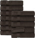 SALBAKOS 100% Turkish Cotton Washcloth Set of 12 13x13 inch | Heirloom