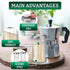 12 Oz Glass Sugar Dispenser with Pour Spout and Stainless Steel Flip Lid, Multifunctional Container for Coffee Bar,