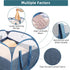 Durable Collapsible Laundry Basket, 90L Foldable Hampers with Handles for Bedroom, Bathroom, Travel, Blue