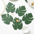 ATFL 8.3'' Artificial Medium Palm Leaves, 50 PCS Fake Tropical Monstera Faux Palm Leaves for Party Decoration (Green)