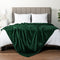 PAVILIA King Size Fleece Blanket - Super Soft, Plush, Lightweight Microfiber Throw, Emerald Green, 90x108 inches